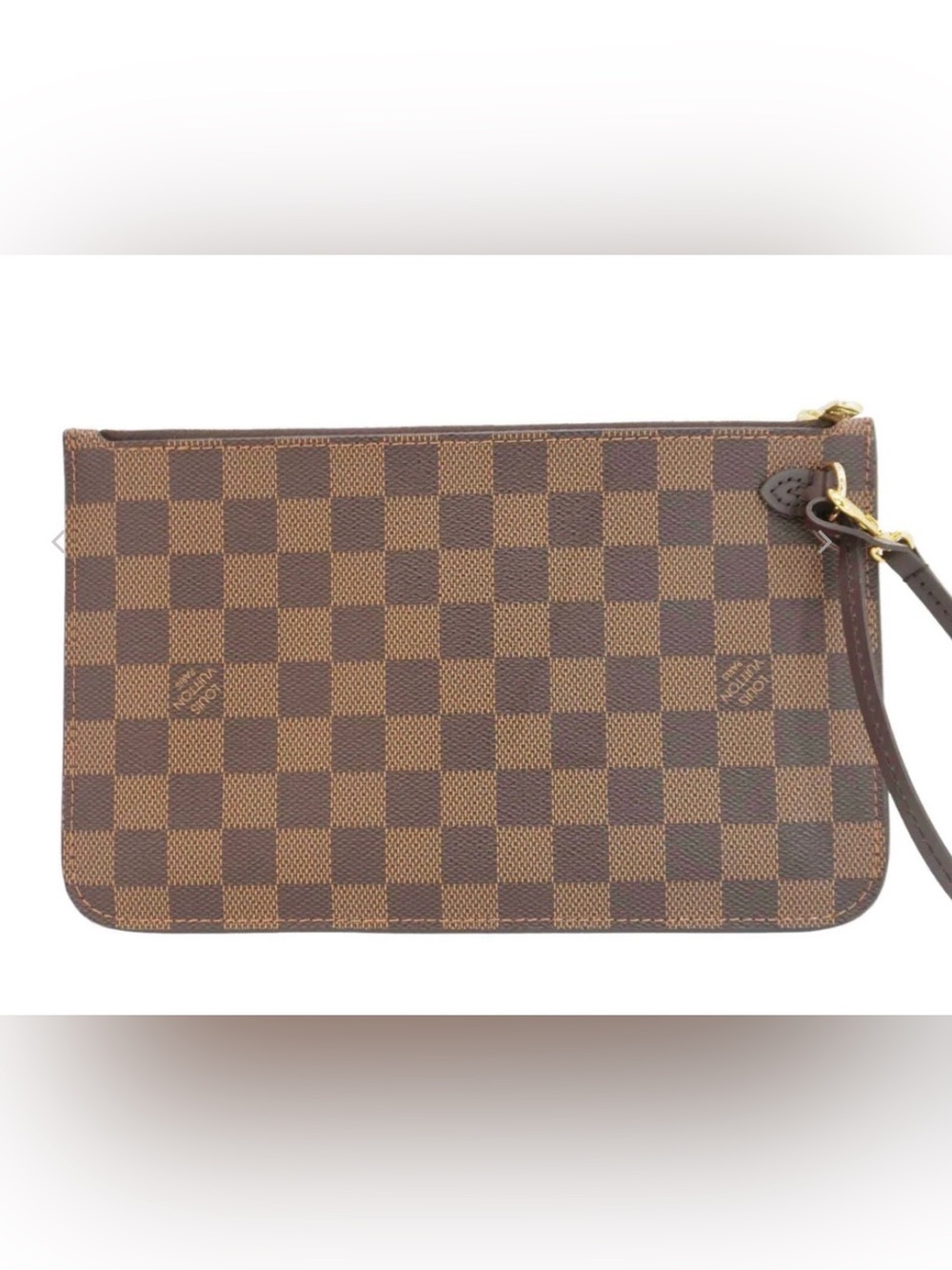 Louis Vuitton /// Damier Ebene Wristlet / Pochette
